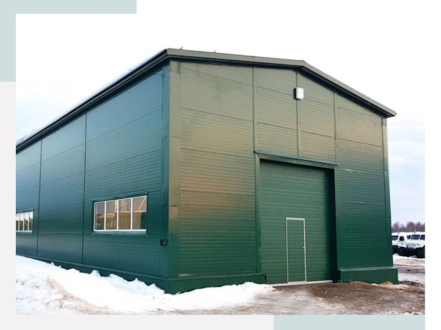 Двускатные ангары в Хабаровске