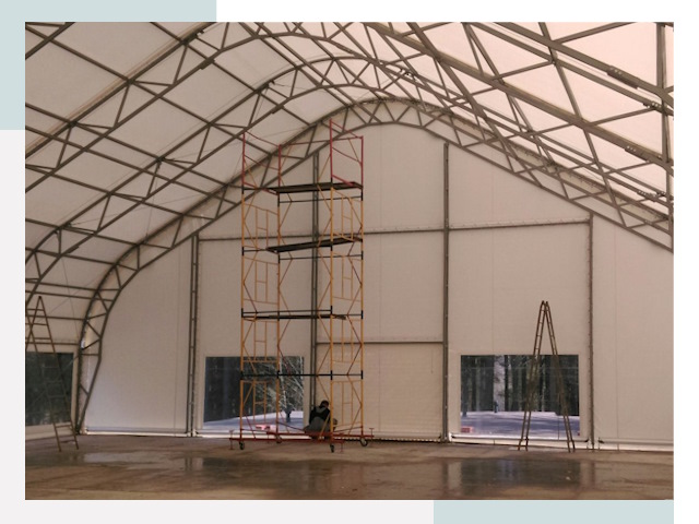 Шатровые ангары в Хабаровске